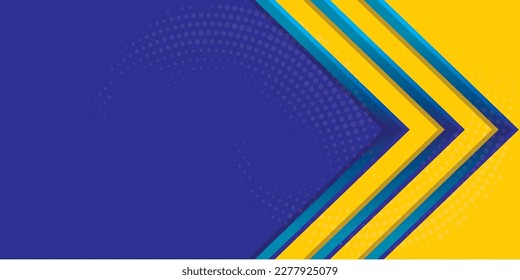 Fondo azul con rayas. Plantilla de fondo abstracta moderna. Sencillo fondo abstracto vectorial, afiche brillante, cartel amarillo y azul fondo de la ilustración Vector. EPS 8