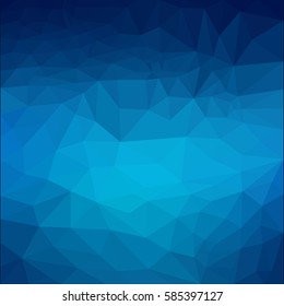 blue background in the style of Low Poly, banner, vector image, sea concept