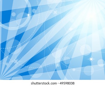 Blue background with sunbeams
