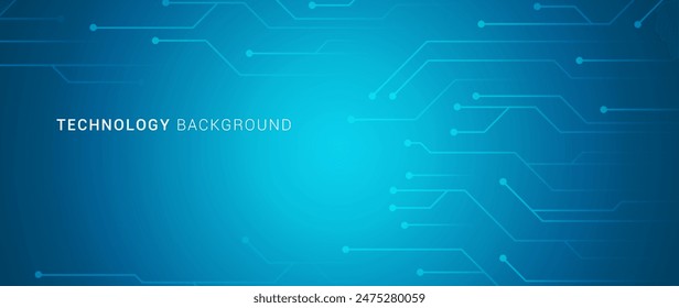 Blue background with technological circuits vector design in eps 10