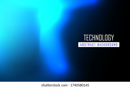 Blue background technology with melting light illustrates the future
