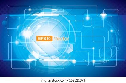 Blue background technology vector illustration.
