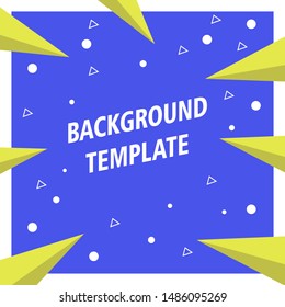 Blue Background Template, modern backdrop, vector illustration.