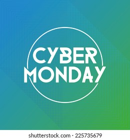 a blue background with text for cyber monday