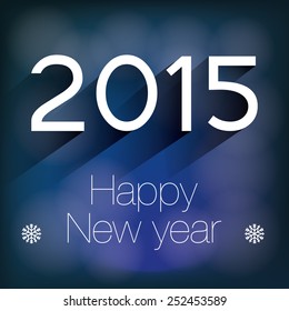 a blue background with text and snowflakes for new year