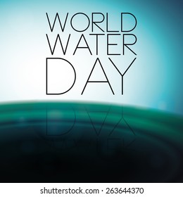 a blue background with text and water for world water day