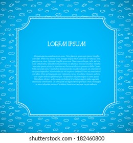 Blue background for text (with frame)