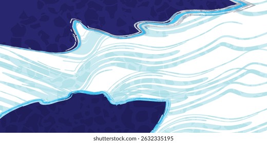 Textura de fundo azul. Fundo azul com um toque de ondas grunge