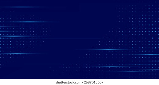 Fundo azul transparente ponto fluxo moderno abstrato.
