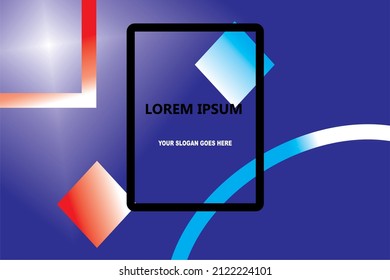Blue Background With Trendy Color gradient for Design 