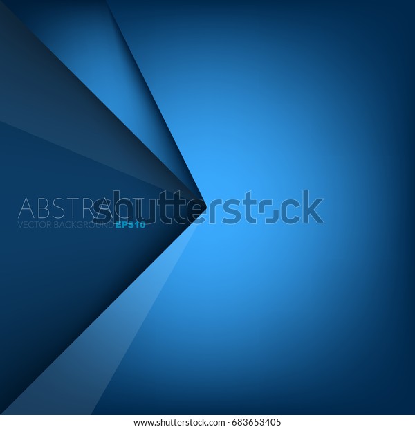 Blue Background Triangle Corner Element Overlap Stock Vector (Royalty