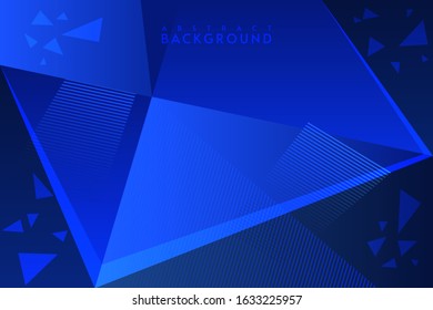 Blue Background with Triangle Decoration