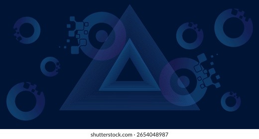 Blaue Hintergrund Dreieck Design und Sohlen Muster Linie Stil einfach gut
