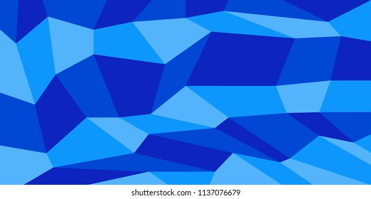Blue background of triangles. Polygonal design for the site.