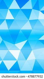 Blue background of triangular elements of varying transparency. Vector illustration. Abstract pattern.