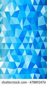 Blue background of triangular elements of varying transparency. Vector illustration. Abstract pattern.