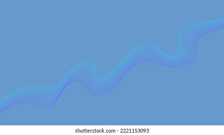 Blue Background Turquoise wave lines. Vivid Blue waves.  Abstract digital wave Flow. Line Vector illustration for tech futuristic innovation concept modern Background Graphic design EPS 10 Sea. Clean