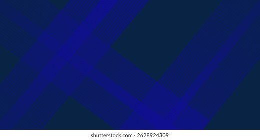 Blue background. Vector abstract, science, futuristic, energy technology concept. Digital image of light rays, stripes lines with blue light over dark blue background