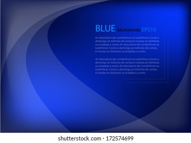 Blue background vector art background abstract eps10 frame curve line for text and message design