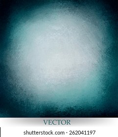 blue background vector with black vignette border, white grunge texture center