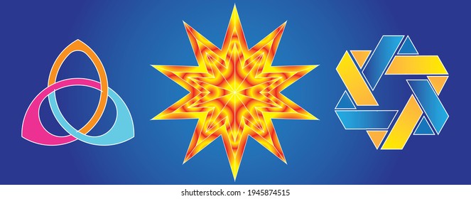Fondo azul, vector, fondo abstracto colorido, formas geométricas redondeadas.