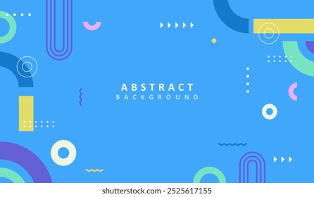 Vector de fondo azul con fondo de Vector de Formas de colores