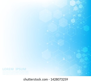 blue background vector design.hexagon geometric shape pattern.