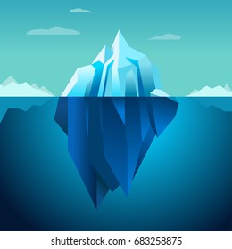 Blue background vector iceberg