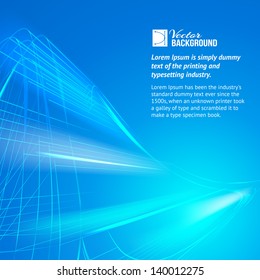 Blue background. Vector illustration, contains transparencies, gradients and effects.
