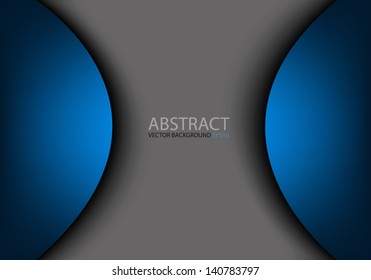 blue background vector illustration curve on grey background overlap dimension for text and message design
