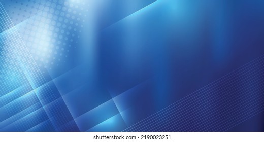 Fondo azul en ilustración vectorial con brillo y movimiento, con líneas paralelas, forma geométrica brillante.