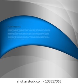 Blue background vector illustration metal texture pattern for text and message board design dimension overlap eps10 infographic