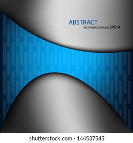 blue background vector illustration paper overlap dimension on white line for text and message design