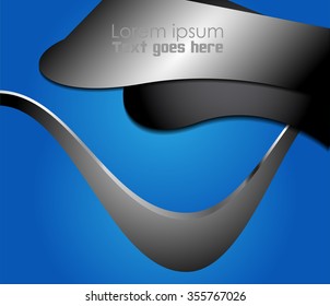 Blue background vector infographic information graphic for message and text design
