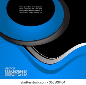 Blue background vector infographic information graphic for message and text design
