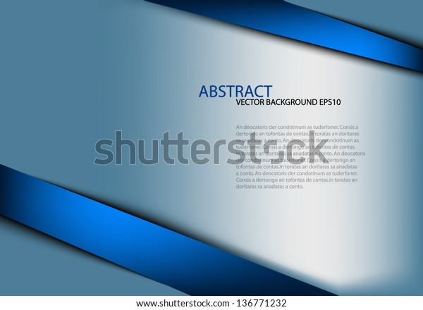 Blue Background Vector Message Board Text Stock Vector (Royalty Free