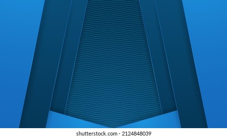 Blue Background Vector. Modern Futuristic Abstract Background For Banner, Backdrop, Business Card, Tech Flier And Much More