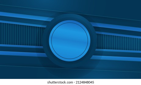 Blue Background Vector. Modern Futuristic Abstract Background For Banner, Backdrop, Business Card, Tech Flier And Much More