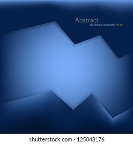 Blue background vector Notched message for text template for design