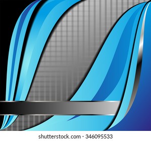 Blue background vector overlap dimension 3d graphic metal color message board for text and message design frame line shadow for modern web design eps10 infographic
