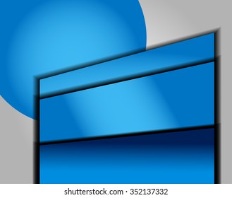 Blue background vector overlap dimension 3d graphic metal color message board for text and message design frame line shadow for modern web design eps10 infographic
