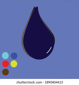 símbolo de caída de agua de fondo azul