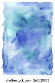 blue background watercolor