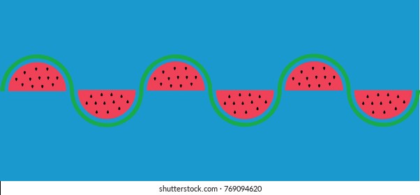
Blue background watermelon is a horizontal image.
 Suitable for making gift wrap backgrounds.