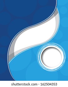 Blue background with wave - Abstract Business Background