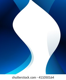Blue background with wave - Abstract Business Background