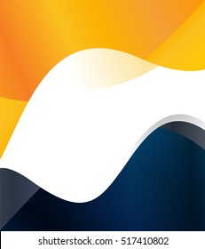 Blue background with wave - Abstract Business Background