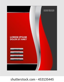 Blue background with wave - brochure design of flyer
