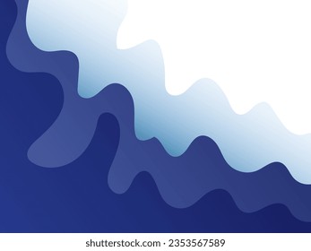 Blue background, wave pattern vector