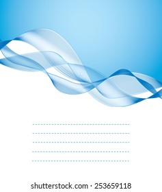 Blue background with waves
